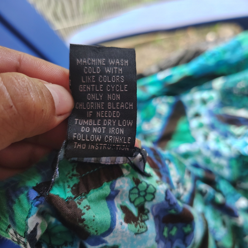 Grace Elements Teal And Black Patterned Dress - image 6